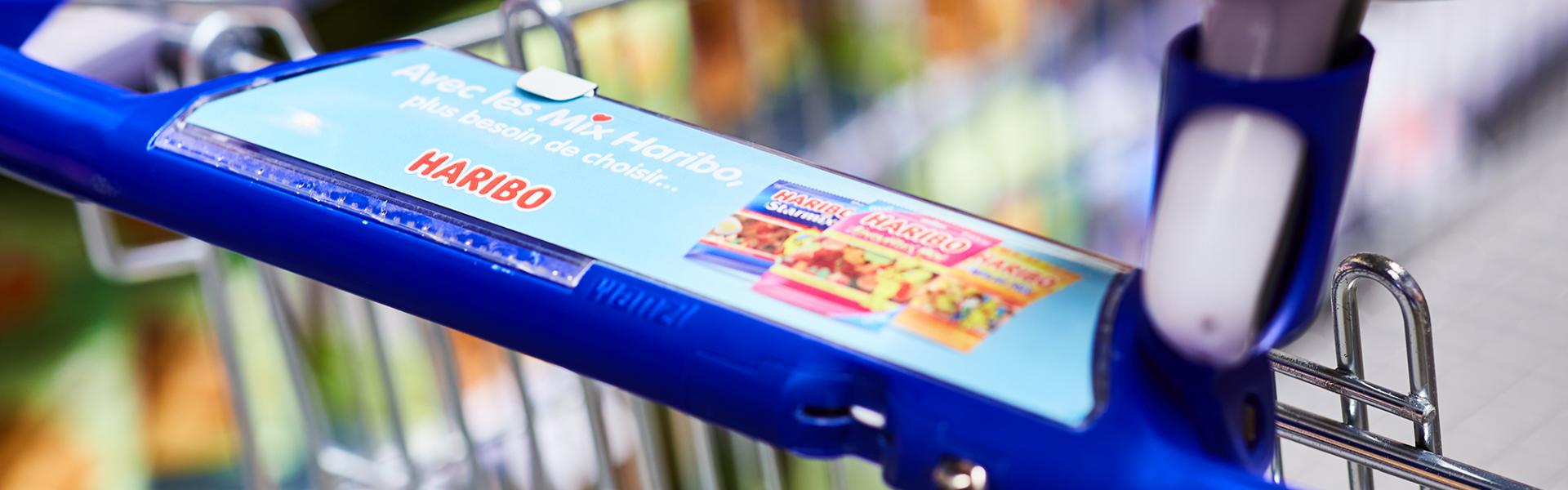 in-store media, vision drive, caddie, trolley, in-store communication